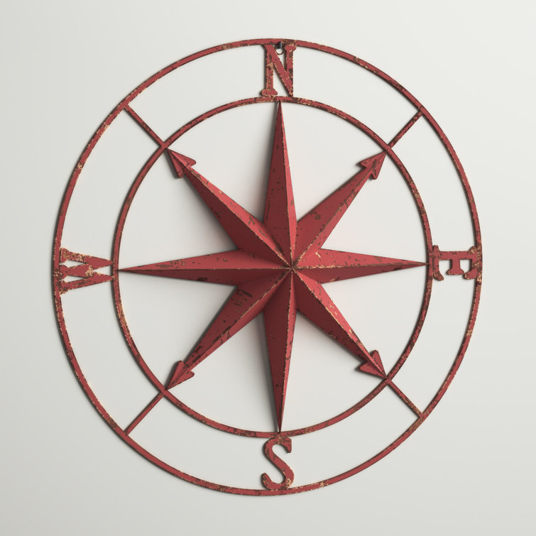 Three Posts™ Round Compass Wall Décor & Reviews Wayfair